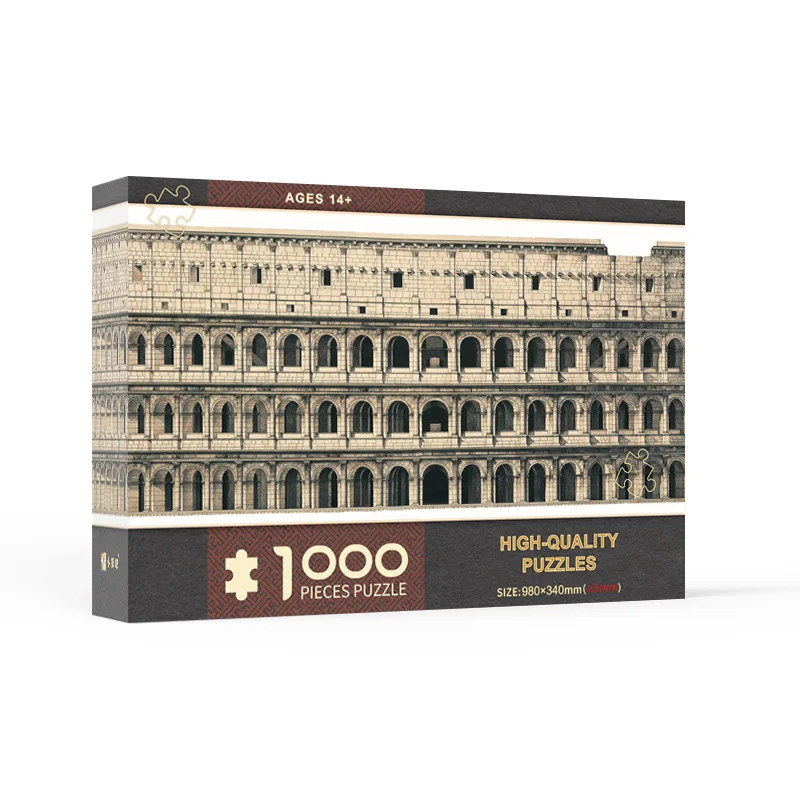 

New Colorful Jigsaw Puzzle 1000 Pieces Colosseum Vintage 98x34cm Huge Pattern Design High Quality 800g Card ABC District Gift