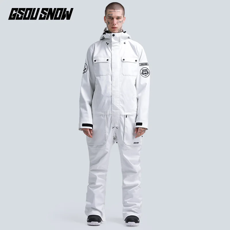 

New Ski Suit Siamese Suit Windproof Waterproof Warm Snow Suit Female Outdoor Couple Single and Double Board Ski Equipment Tide