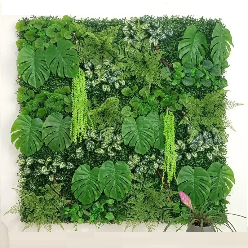 60X40CM 21 Стиль искусственные зеленые стены Пейзаж домашний джунгли для сада