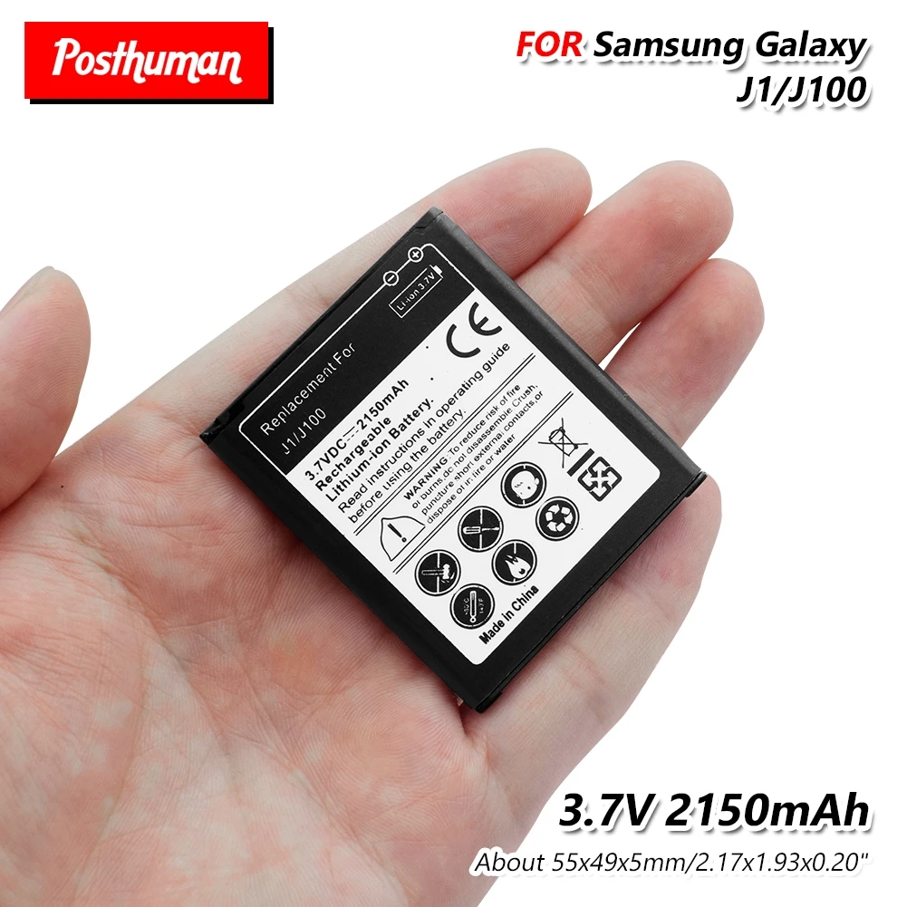 Сменный литий ионный аккумулятор 2150 мАч для сотового телефона Samsung Galaxy J1 (версия