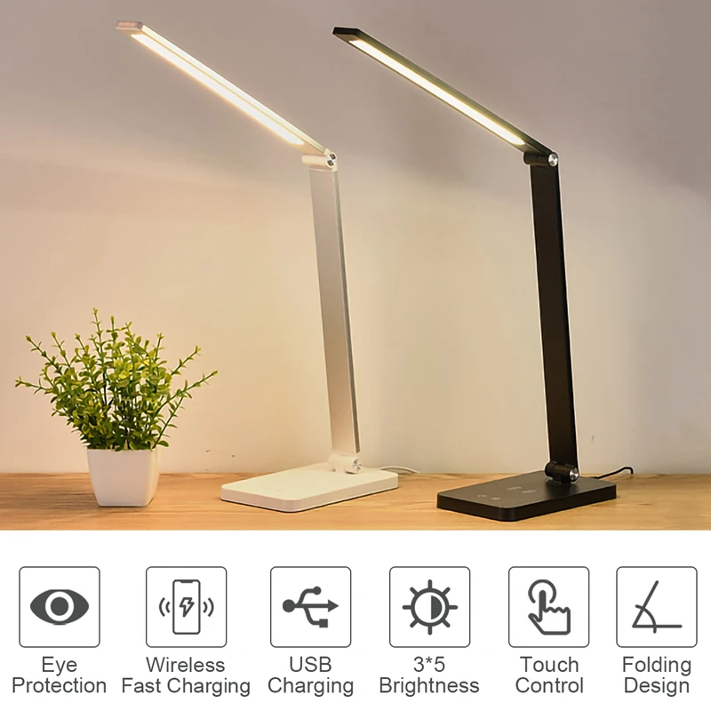 

Led Desk Lamps USB Eye-Protection Table Lamp 5 Dimmable Level Touch Night Light For Bedroom Bedside Reading lampara escritorio