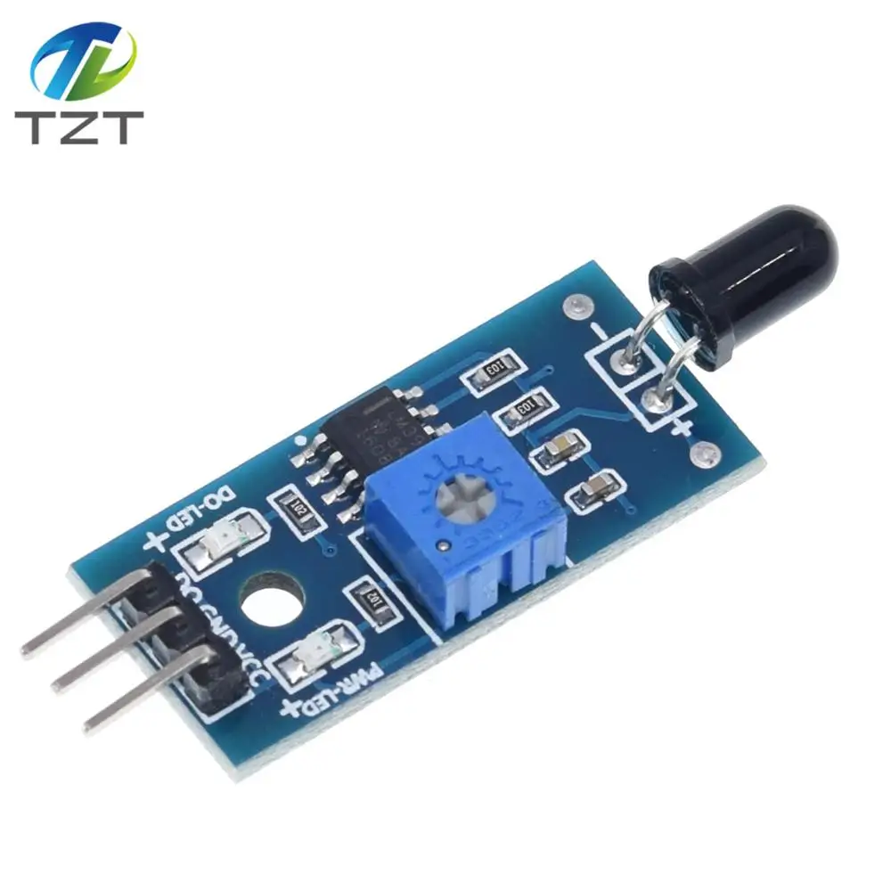 LM393 4 контактный ИК модуль датчика обнаружения пламени детектор огня