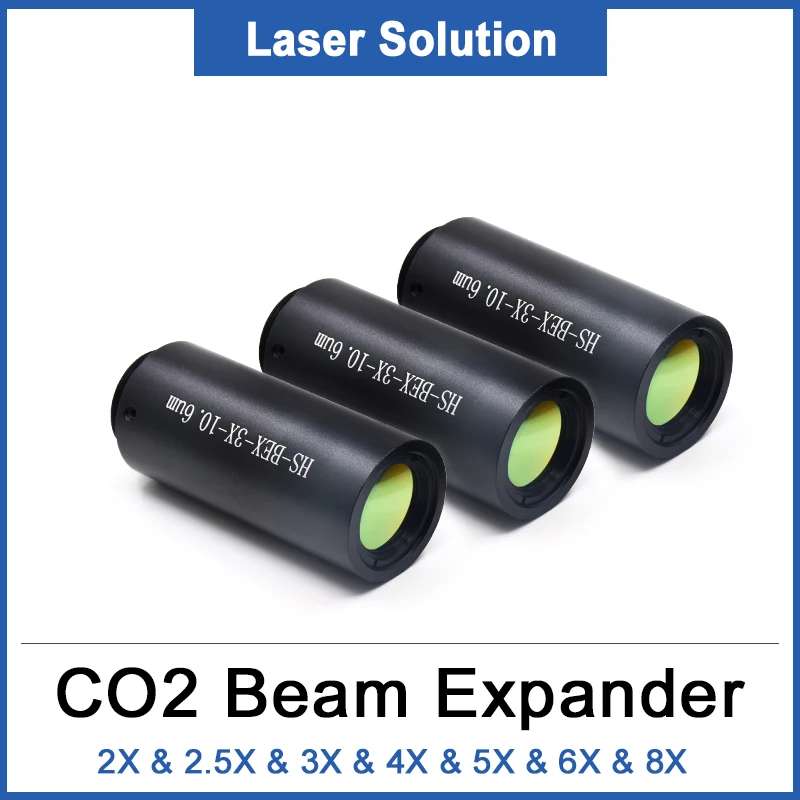 Expansor de Feixe de Laser Co2 10600nm 2x 2.5x 3x 4x 6x 8x Galvanômetro Lentes de Marcação a Laser Feixe Ótico Expandir