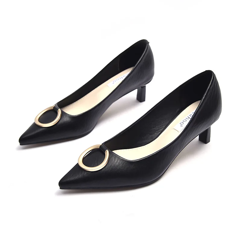 

Slip On Woman Sexy High Heels Shoes Branded Pumps Shallow Mouth Work Dress Professional Pointed Wedge 2021 All-Match Lace-Up Sli