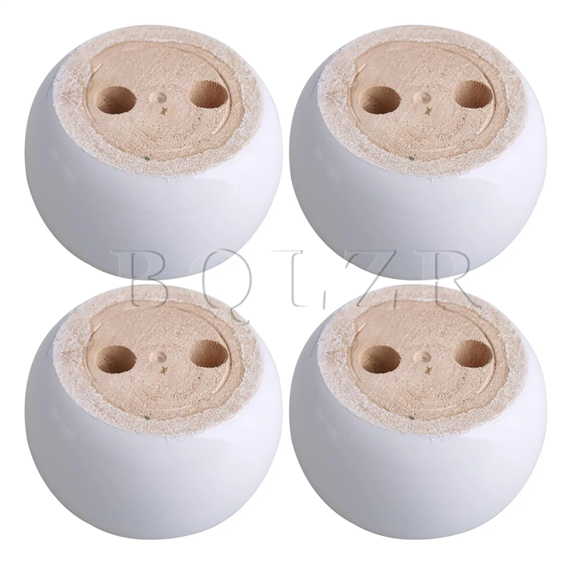 

4Pcs 6.7x4cm Wood Furniture Legs Round Sofa Replacement Feet
