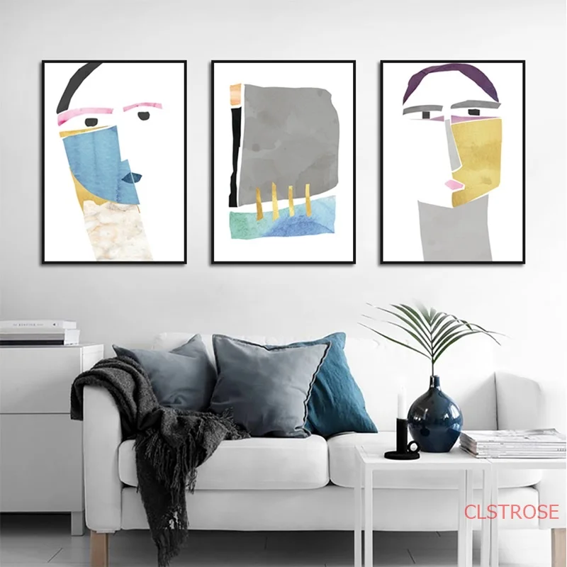 Скандинавские минималистичные абстрактные постеры и принты геометрический