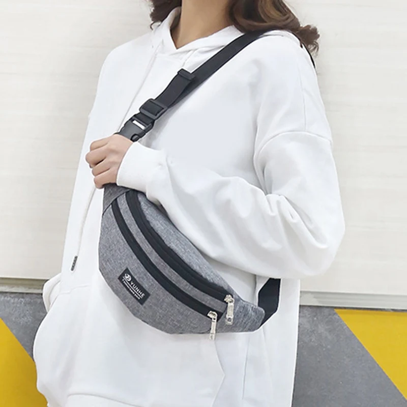 

Waterproof Unisex Sports Running Waist Bag Reflective Fanny Belt Bum Money Phone Pouch Oxford Cloth Outdoor Crossbody Chest Pack