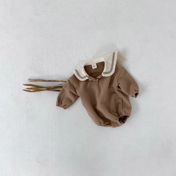 

Autumn Fashion Toddler Baby Boys Girl Rompers Newborn Baby Boys Girl Long Sleeve Cotton Jumpsuit Navy Style Spring Kids Clothes