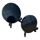 Мексиканский натуральный черный обсидиан, курительное зеркало, камень, круглый диск, круглая тарелка, Кристальные подставки, коврик для чашки, лечебный для офисного декора