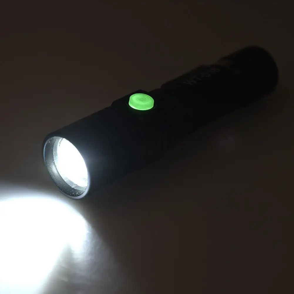 

Mini Flashlight USB Charge Highlight Handy Powerful Aluminum Alloy Flashlight Power Tips Long-range Zoom Small Flashlight