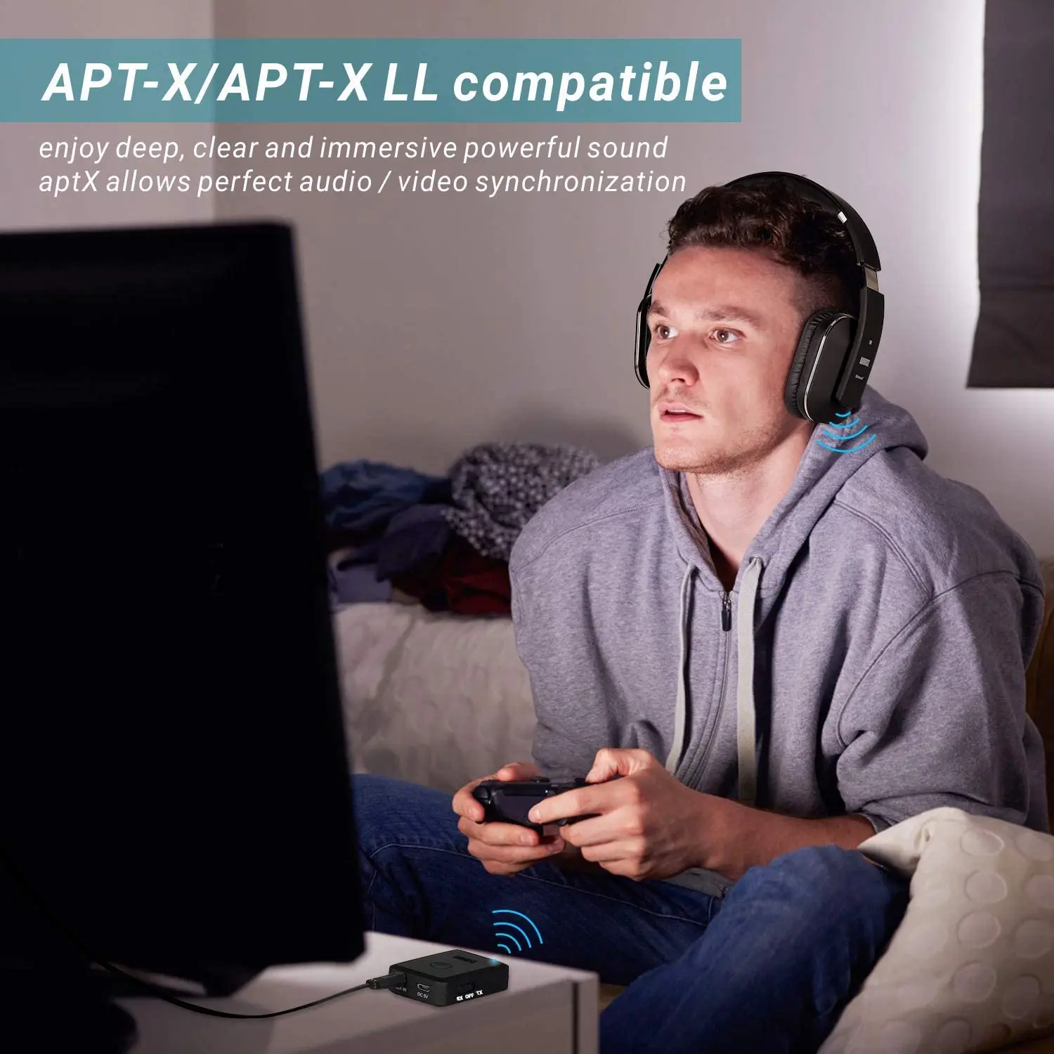 2 в 1 Bluetooth приемник и передатчик звука August MR260 с технологией aptX Low Latency аудиовыходом