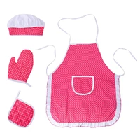 children chef set diy cooking baking suit toys set new pretend play apron gloves cooker gift for kids