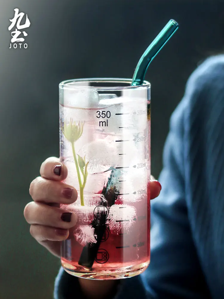 Градуированный Стекло плетень бутылка многоразового использования молоко