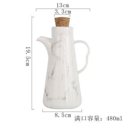 

Oil Pourer Bottle Ceramic Dispenser Glass Olive Oil Bottle Pot Leak Proof Sauce Vinegar Bottle Gravy Boat Sauce Bottle