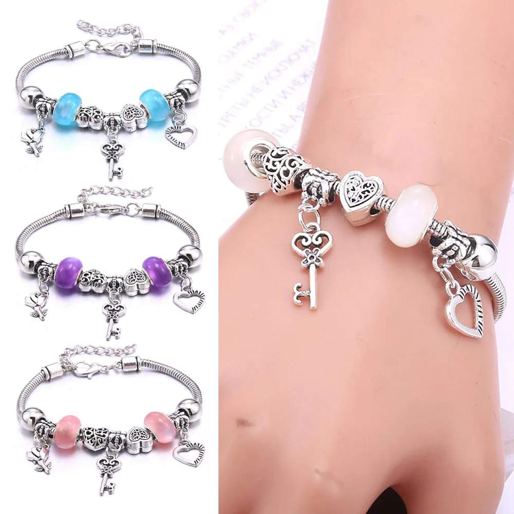 

Tree Of Life Heart Beaded Bracelet women Rosary Charm Bracelet Flower For Women Men Jewelry Beads Stretch Charm Women Jewelry