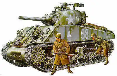 

Tamiya 35251 1/35 Scale US Medium Tank M4A3 Sherman 105mm Howitzer Display Military Toy Plastic Assembly Building Model Kit