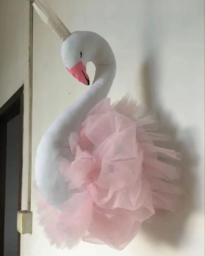 Украшение для детской комнаты 3D голова животного Лебедь Настенный декор