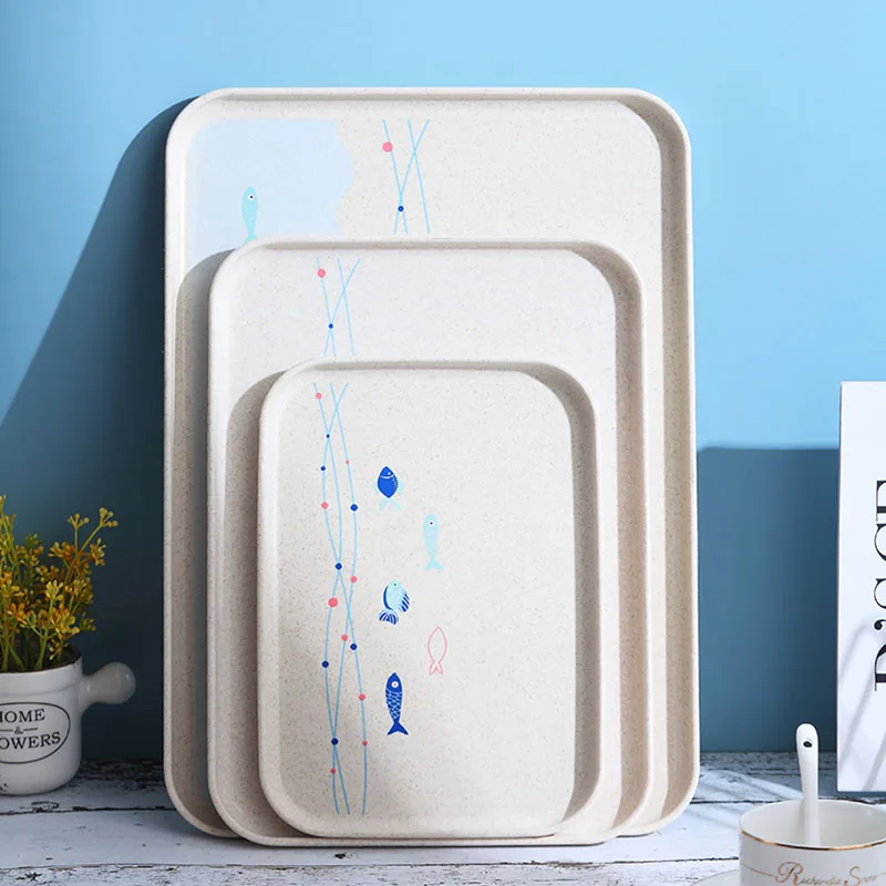 Пластиковый десертный квадратный поднос EIMAI в скандинавском стиле для чая