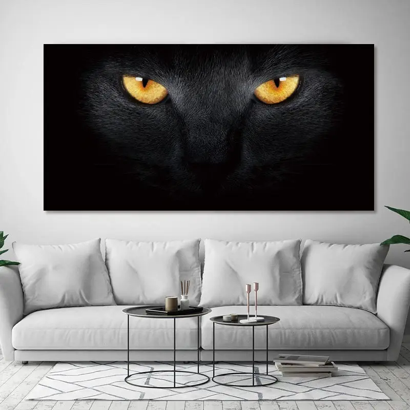 Conisi Черная пантера Слоны Картина на холсте современный черный простой плакат с