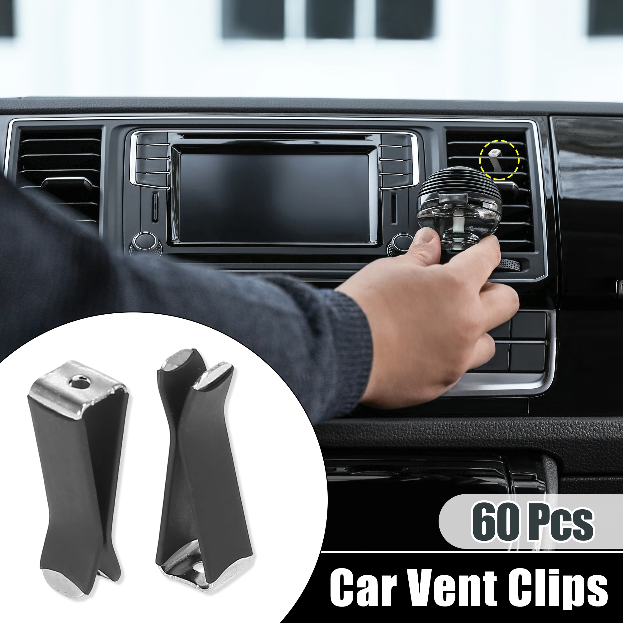 

Uxcell 60pcs 100pcs Auto Air Conditioner Square Head Car Vent Clips Air Freshener Auto Conditioning Outlet Clamp 29x9x7.8mm