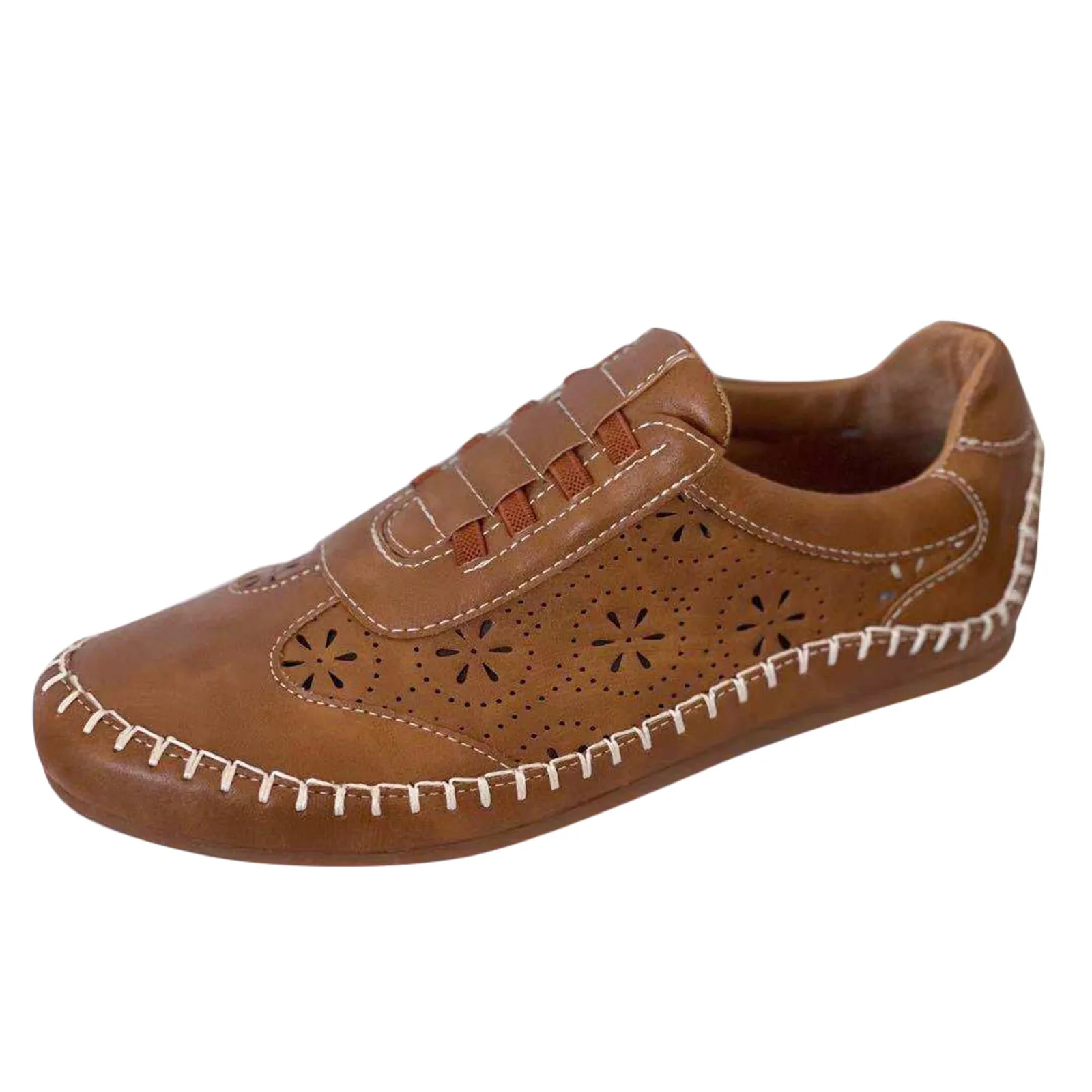 

2021 New Women's Retro Floral Hollow Vulcanized Shoes Solid Color Lace-up Women's Shoes Outdoor Casual Women's Single Shoes