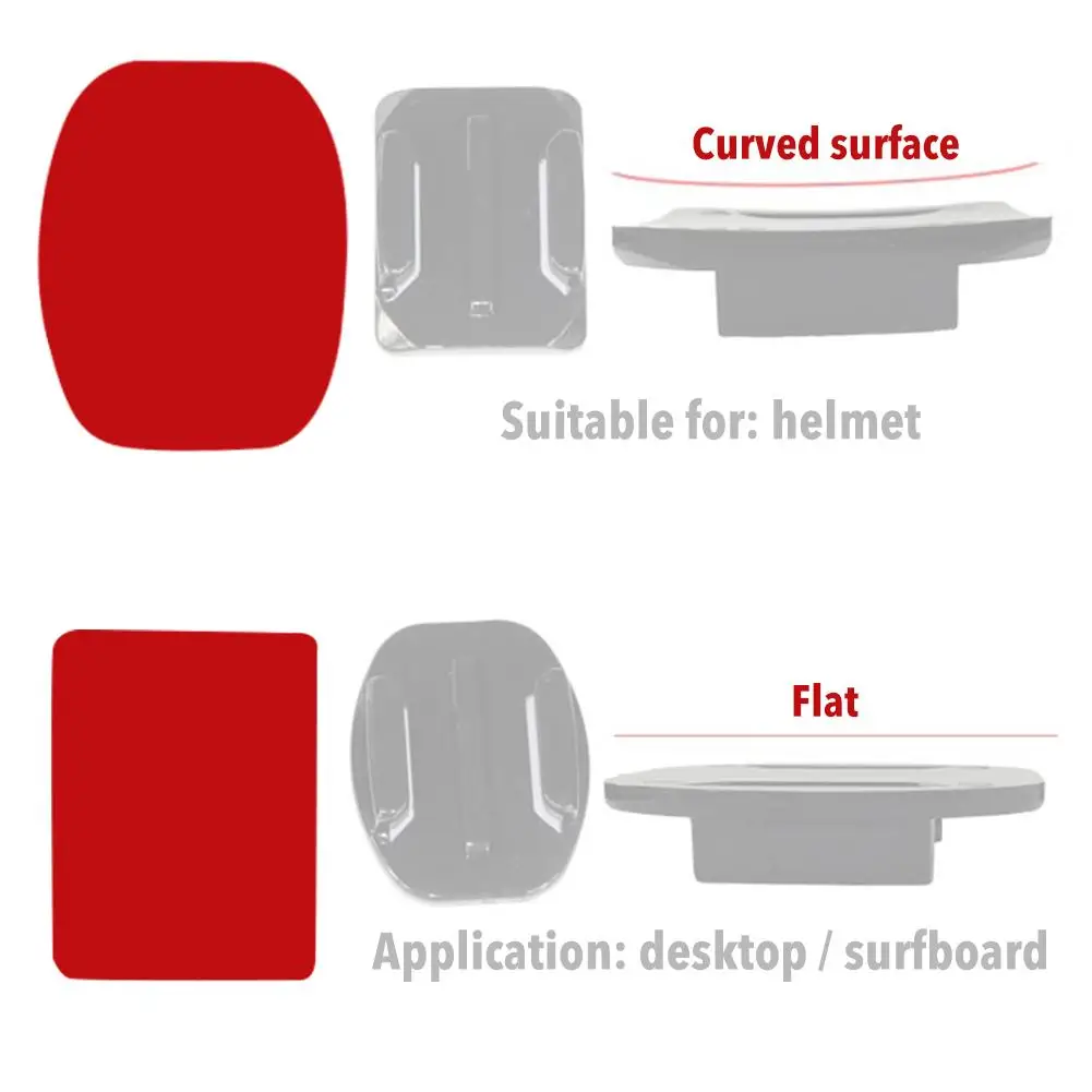 Клейкие накладки стикер плоский изогнутый базовый набор аксессуаров для GoPro Hero