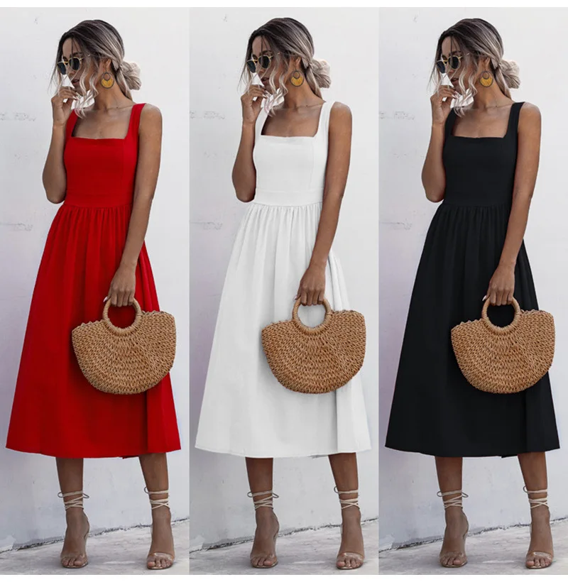 

Women's Spring/Summer 2021 Simple Sling Sexy Halter Dress sexy dress harajuku dress women clothing summer dress