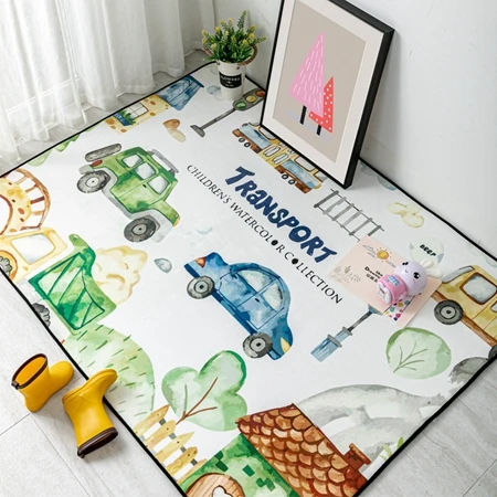 Carpet7 Милые Мультяшные животные ковры и маленькие коврики для гостиной мягкие детские комнаты Декор Площадь Ковры для спальни детская игровая палатка нескользящий коврик - Цвет: Carpet7