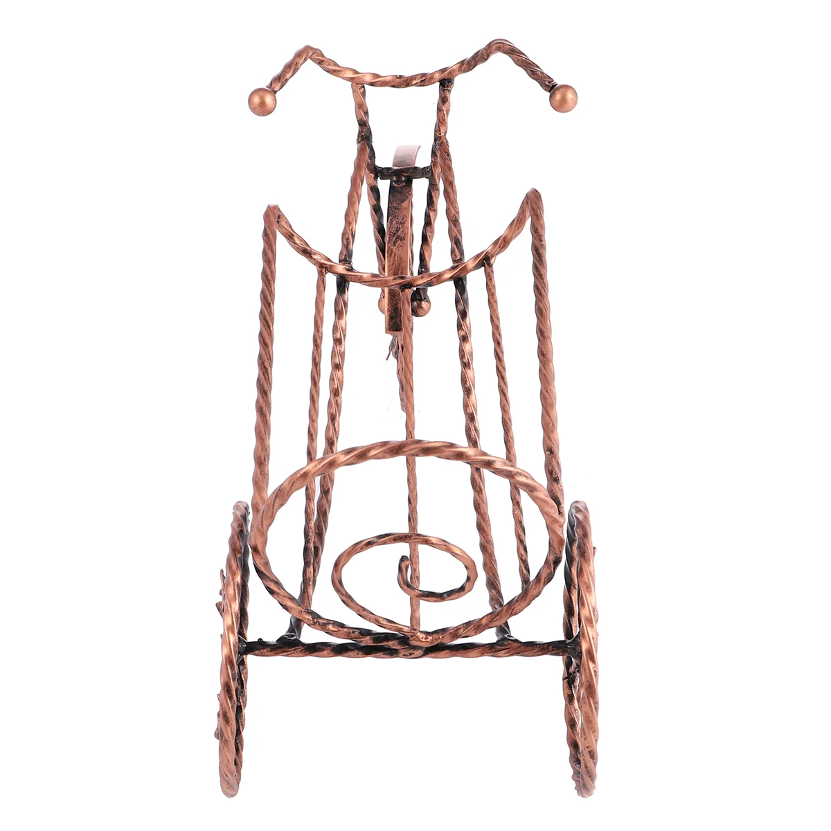 

Iron Art Red Rack Tricycle Shape Glass Holder Red Display Stand Desktop Decoration