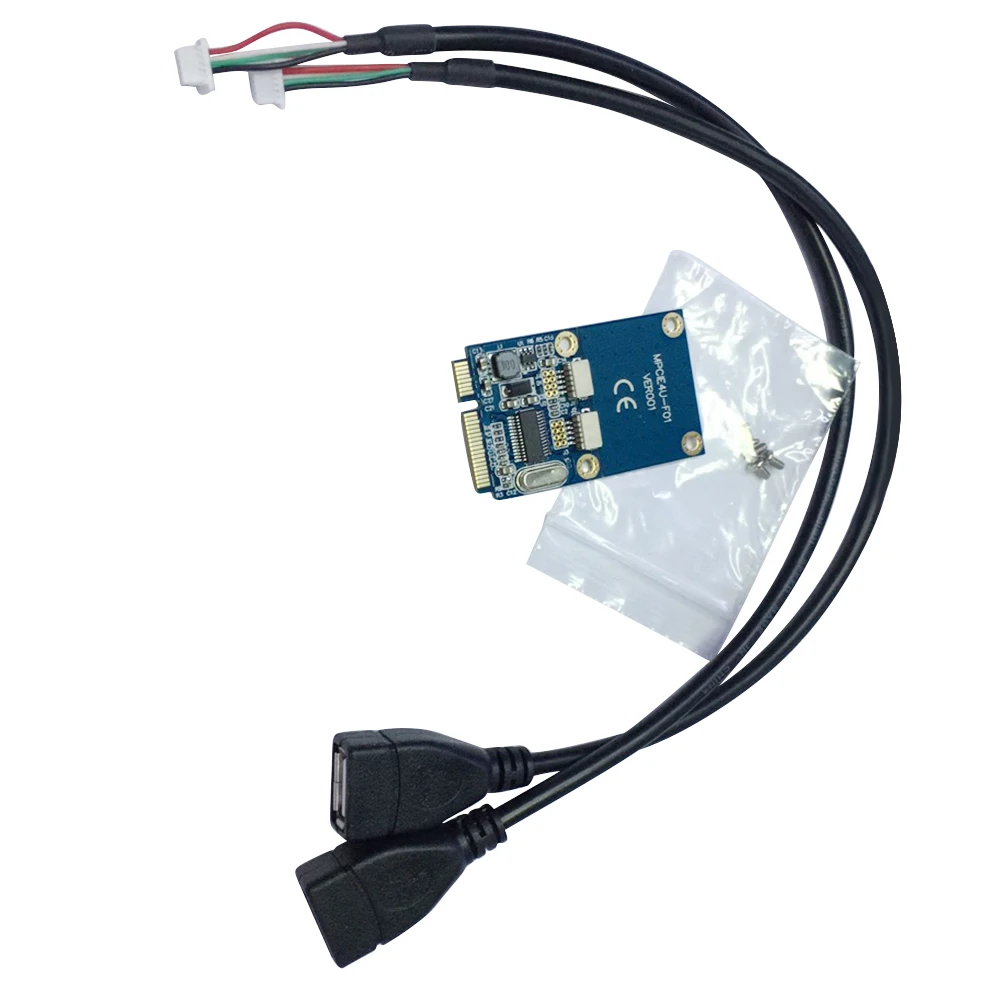 mini pci e pci express dual usb адаптер mpcie в 5 контактный