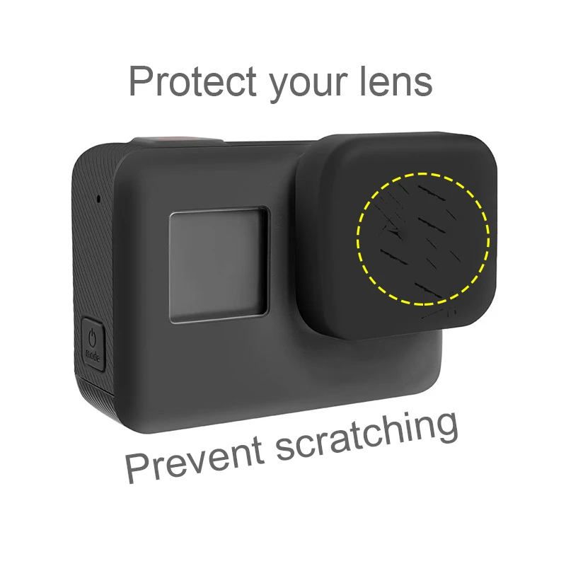 Аксессуары для GoPro 7 Мягкая силиконовая Крышка объектива Go Pro Hero 6 5 черная Экшн