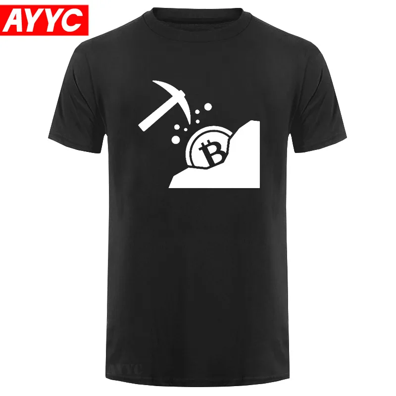 

Высококачественная футболка Майнинг Биткоин футболки смешная цифровая валюта BTC Футболка 100% хлопок мужская футболка с коротким рукавом
