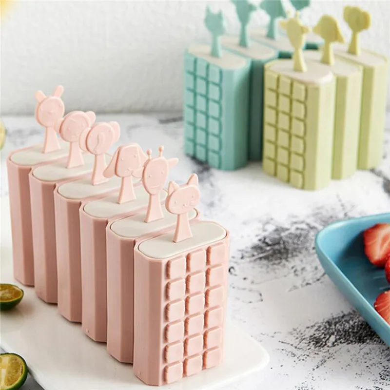 4 шт. Лидер продаж красивая Пластиковая форма для изготовления мороженого с