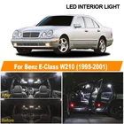 Автомобильная светодиодная лампа Canbus для номерного знака, комплект внутреннего освещения для Mercedes-Benz E class W210 E420 E320, купольная лампа для карты, 19 шт., 1995-2001 гг.