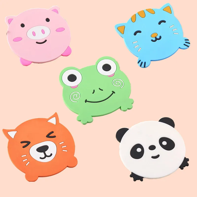 2020 1Pcs Silicone Dining Table Placemat Coaster Kitchen Accessories Mat Cup Bar Mug Cartoon Animal Pads | Дом и сад