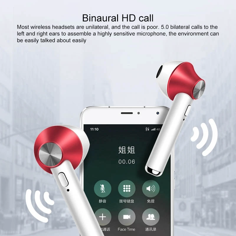 D012 TWS Bluetooth 5.0 Wireless Earphone with Charging Box Support Voice Prompt &amp Power Display HD Call | Электроника