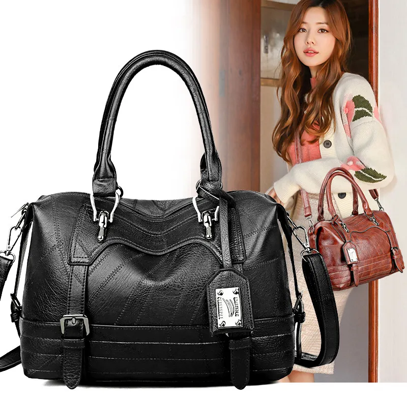 Women Handbags High Quality PU Leather Capacity Crossbody Bags for 2020 Lady Shoulder Travel Tote Bag | Багаж и сумки