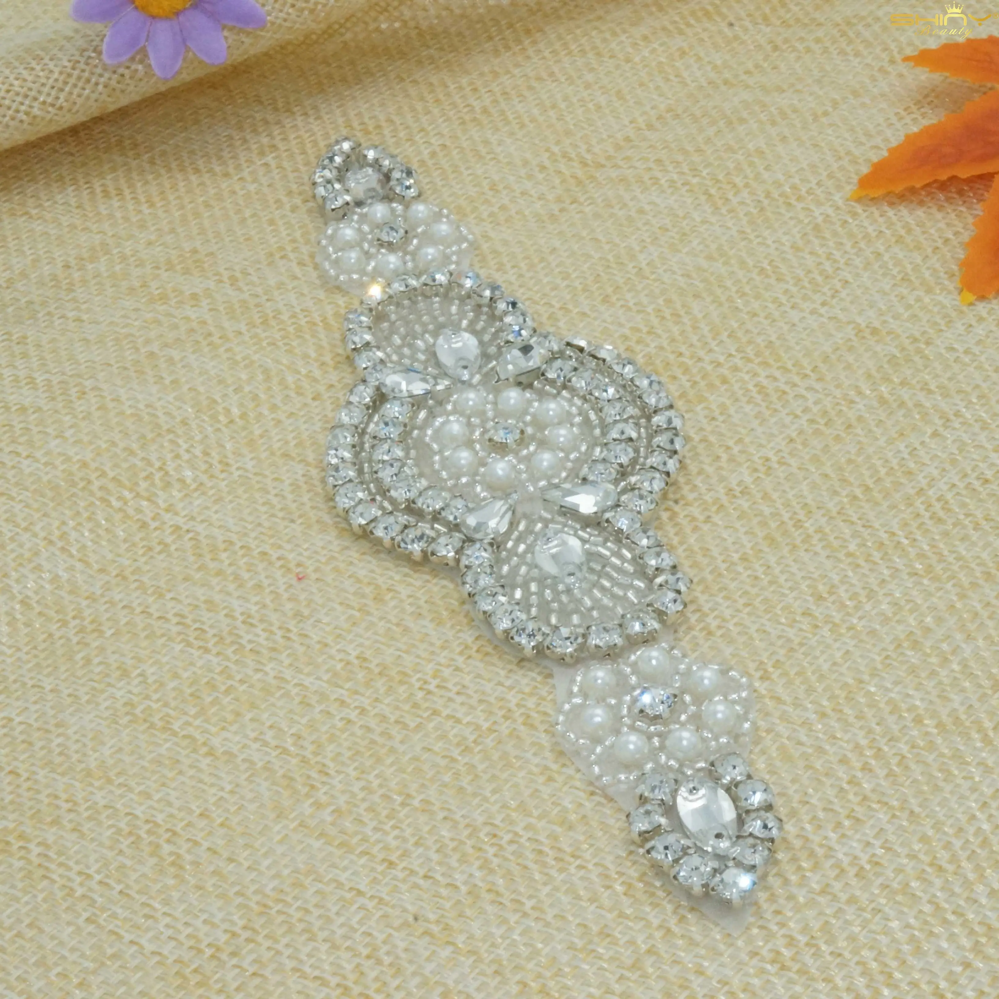 Роскошные стразы аппликация Лента Свадебная со стразами пояс для свадебного