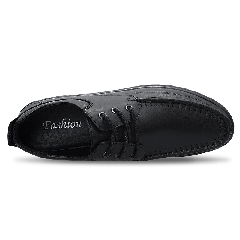 Туфли дерби мужские из натуральной кожи дизайнерские лоферы плоская подошва