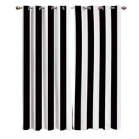 simple black and white stripes curtains outdoor decor swag kids curtain panels with grommets window treatment valances window