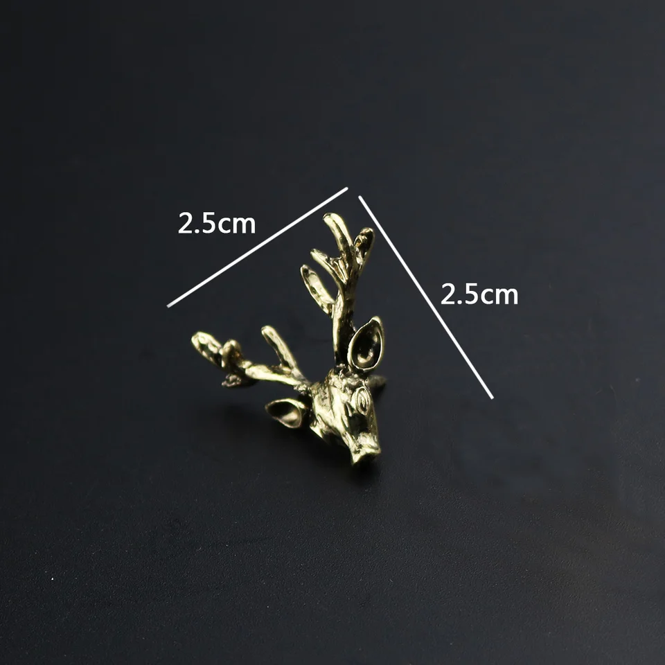 Я Remiel Винтаж металлический маленькая голова оленя брошь с лосем булавки для