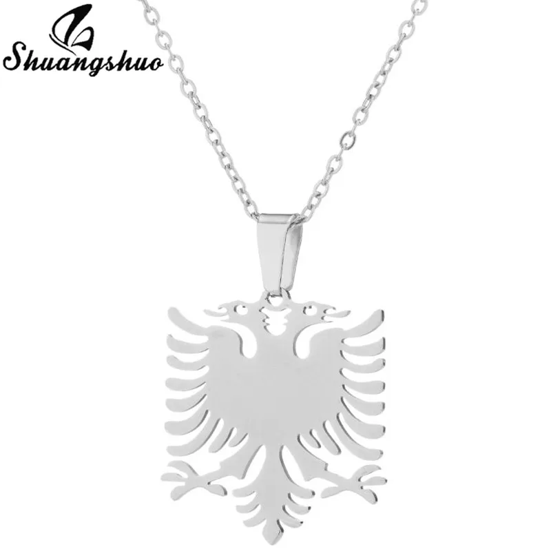 Женское и мужское ожерелье Shuangshuo золотистого цвета из нержавеющей стали с