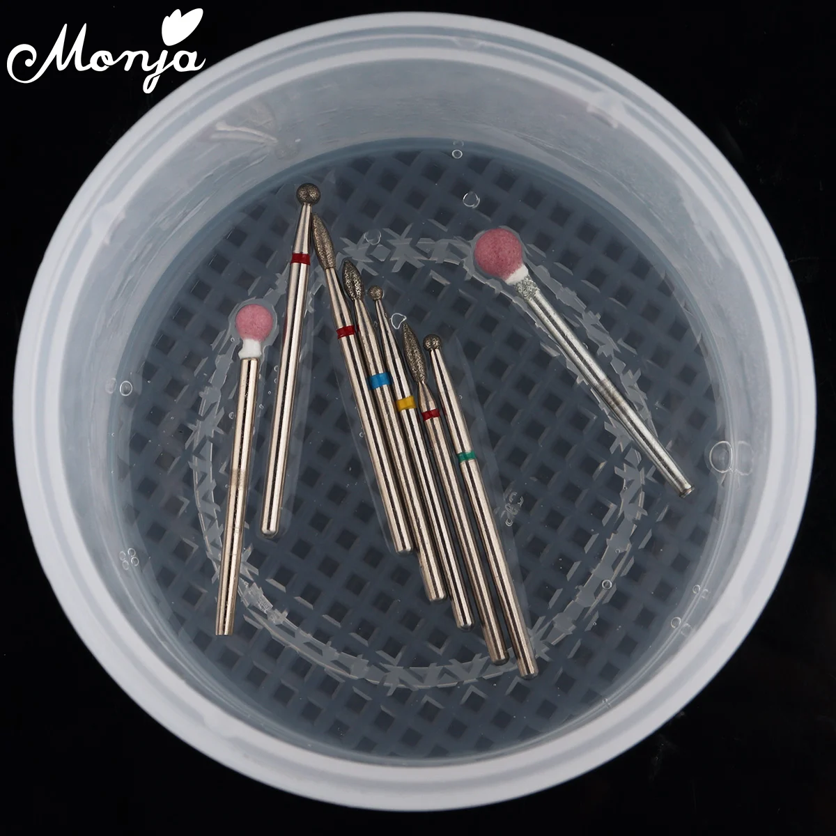 Сверло для маникюра Monja 4 вида цветов стерилизатор с фильтром контейнер хранения