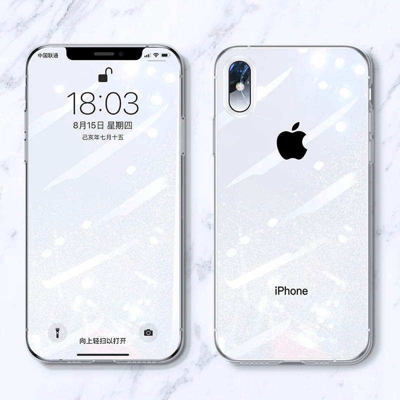 Модный чехол для IPhone X XS 8 7 6 S Plus тонкий прозрачный мягкий из ТПУ беспроводной