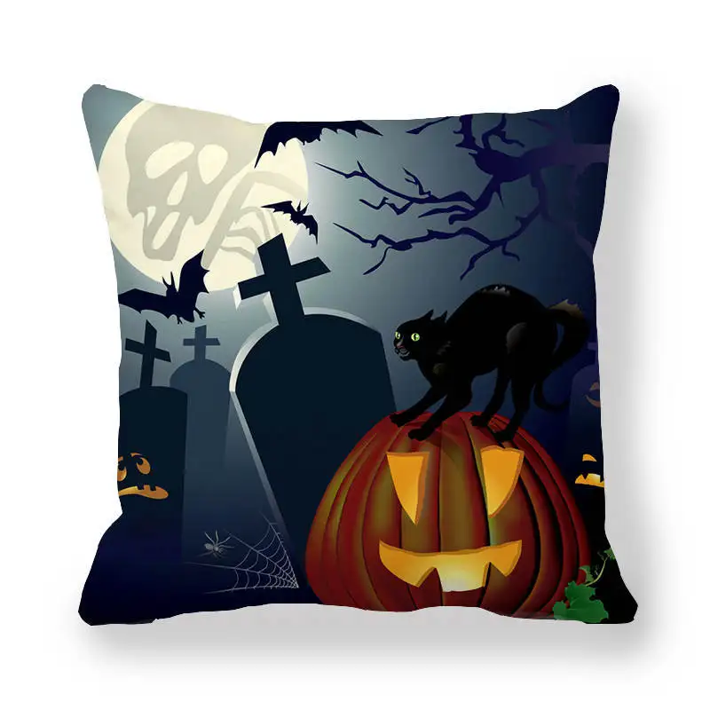 Хэллоуин Декор Angry черная кошка чехол для подушки с принтом велюром наволочка