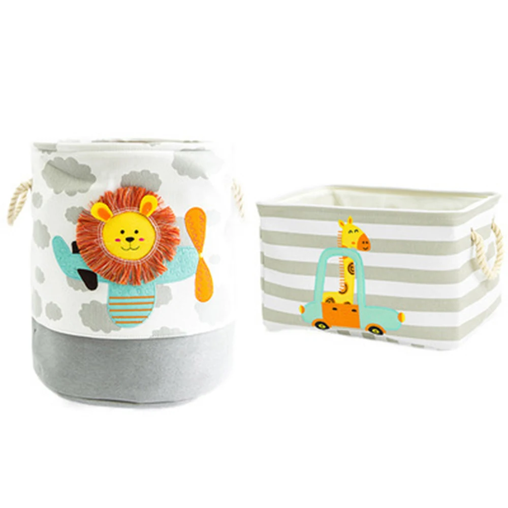 

Foldable Storage Basket Cartoon Dinosa Kids Toys Canvas Storage Basket Dirty Clothes Laundry Container Barrel Home Organizer