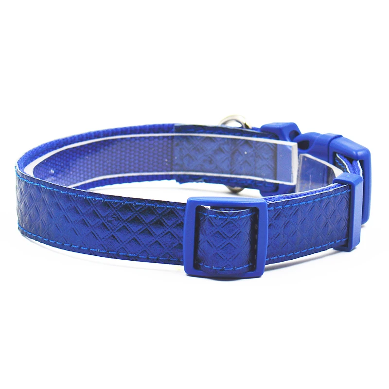 Новый Bling из искусственной кожи ошейник поводок синий для малых и средних собак