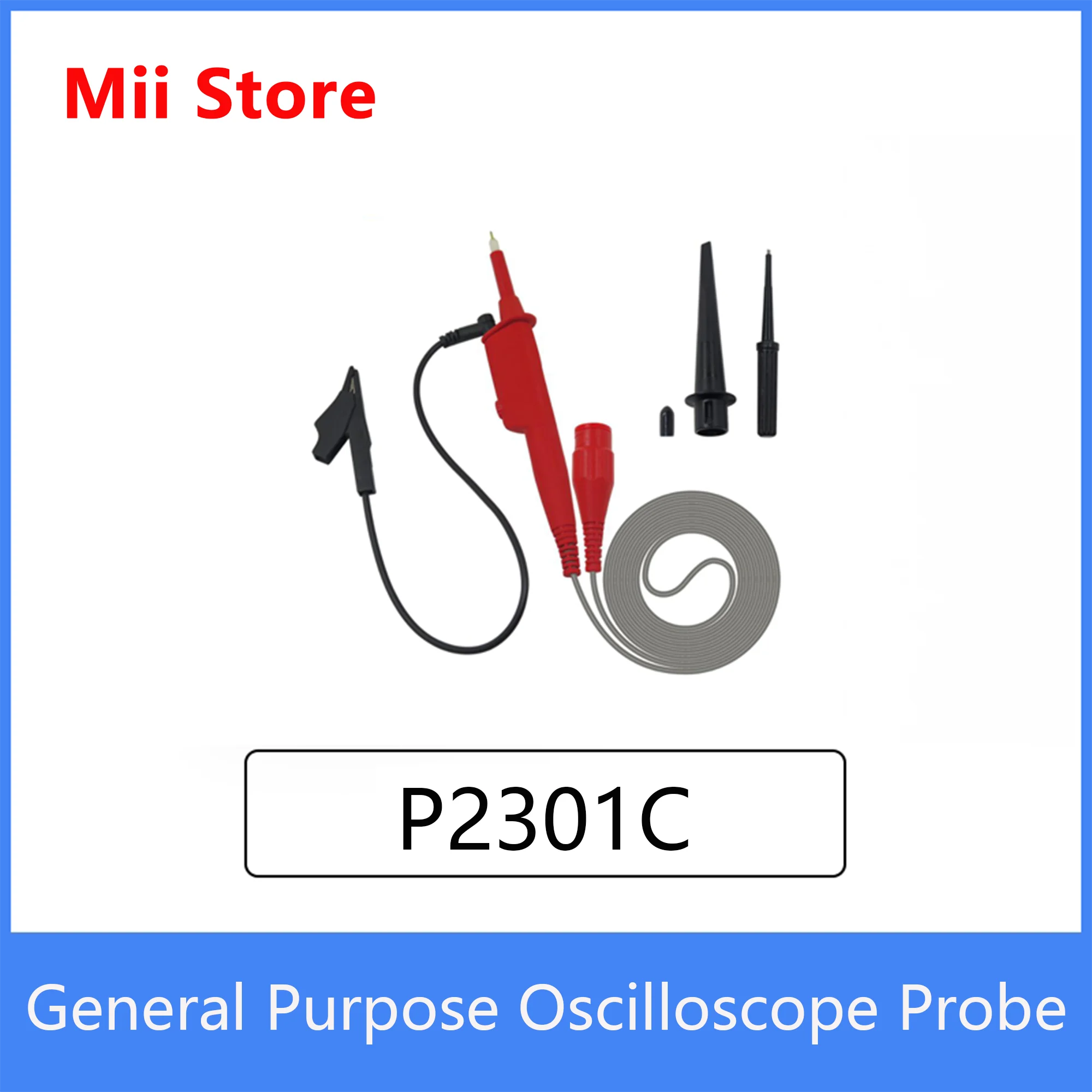 P2301C 1PCS Oscilloscope Probe 100:1 High Voltage Withstand 5KV 300MHz For Oscilloscope