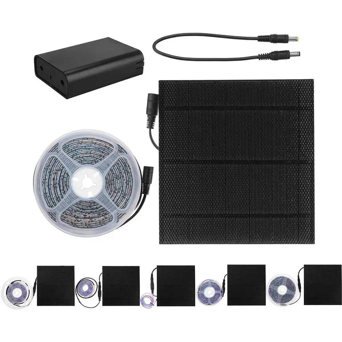 

20W Solar Panel LED Grow Light Strip Full Spectrum Rechargeable Battery LED Phyto Lamps For Plants Greenhouse Hydroponic Growing