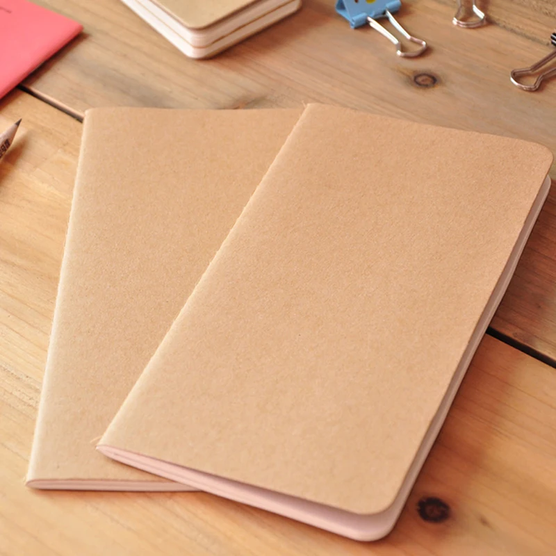 

A5 Kraft Paper Journal Diary Note Book Blank Page Stationery Graffiti Planner